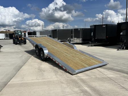 New NEW 2026 H&H Speedloader 14K 102  wide ALUMINUM 24’ POWER TILTbed flatbed Trailer