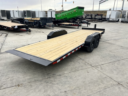 New NEW 2026 H&H 14K Low Pro Speedloader 22’ POWER TILTbed flatbed Trailer 2-7000 lb axles =14K Hydraulic JACK