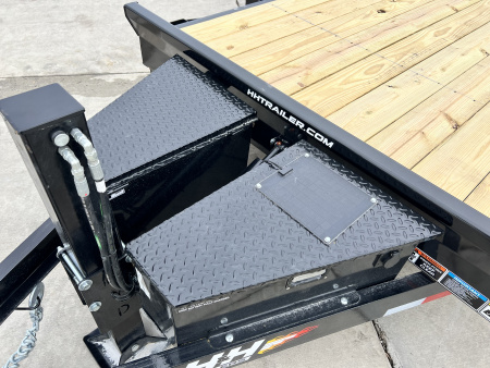 New NEW 2026 H&H 14K Low Pro Speedloader 22’ POWER TILTbed flatbed Trailer 2-7000 lb axles =14K Hydraulic JACK
