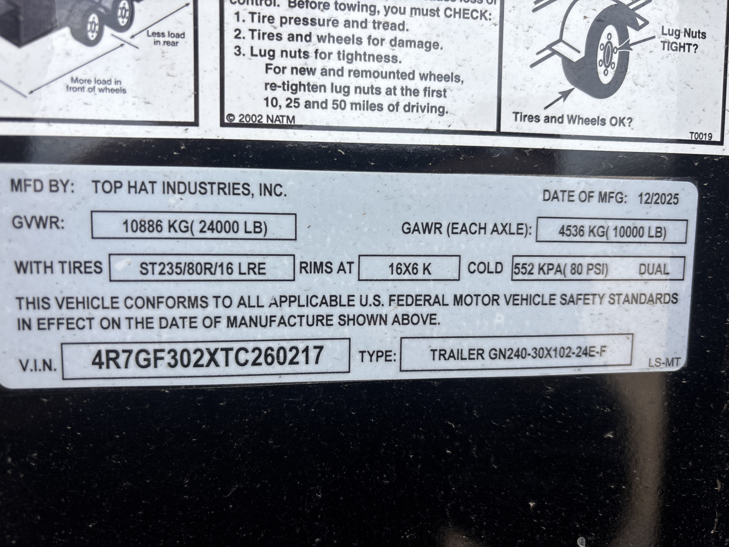 New 2026 Top Hat GN240 Gooseneck Bodies