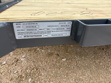 New 2026 Top Hat MP Utility Trailer