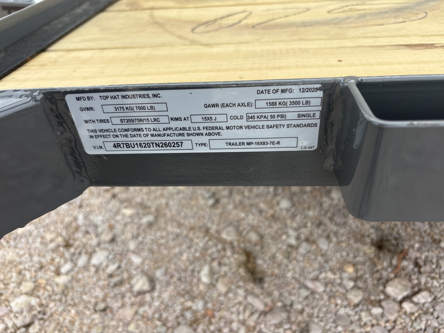 New 2026 Top Hat MP Utility Trailer