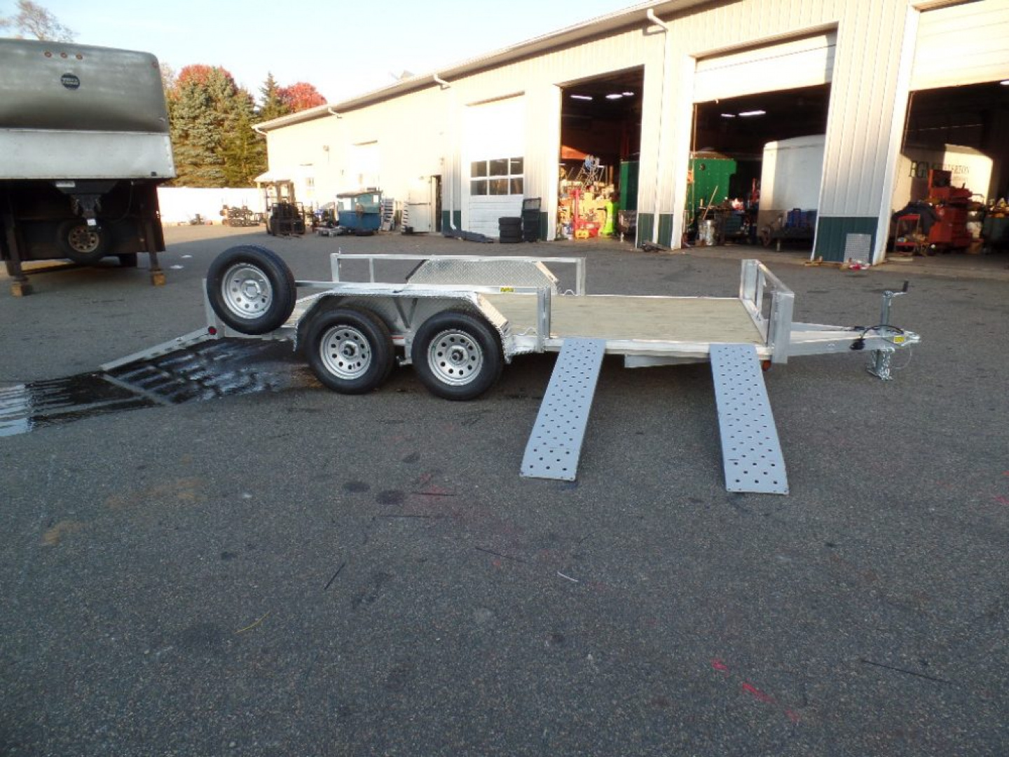 New ALCOM / Aluminum 1,540 lbs. Empty Weight ! Open Car Trailer , $8,995 without stone shield. , as shown. ID# 155853