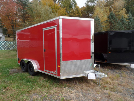 New Alcom Brand 7.5X14 enclosed, just 1,808 lbs. empty, will carry 5,000 lbs. of cargo. With Upgraded Options our ID#154054