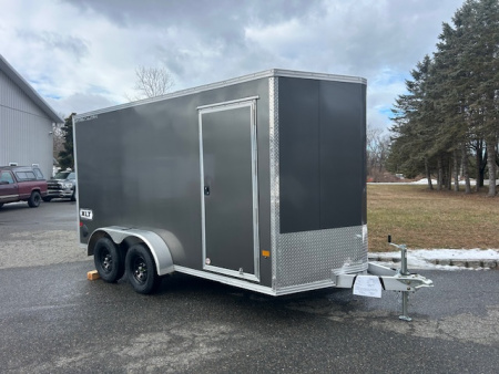 New ALCOM BRAND 7X14 enclosed Aluminum Frame Trailer, new XLT Model , 7,000 lb. GVWR, 1,587lbs. empty! ID 156095