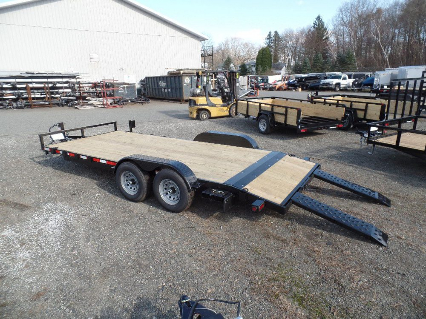 New ALCOM BRAND, HYBRID SNOWMOBILE TRAILER. 8.5x12 , with ramp on back, track mats and ski guides. ID#152890