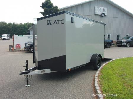 New EXAMPLE / ATC 6X12 with 6'6" interior height, black trim, electric brakes, rear spoiler, battery and lights, step at side door. ID#235268 , $9,695.00