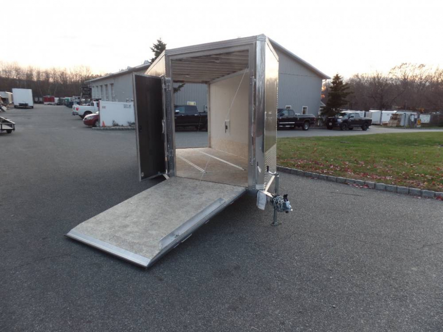 New EXAMPLE  / 2 Place Inline Aluminum Snowmobile Trailer with Galvanized axles., call to order one.