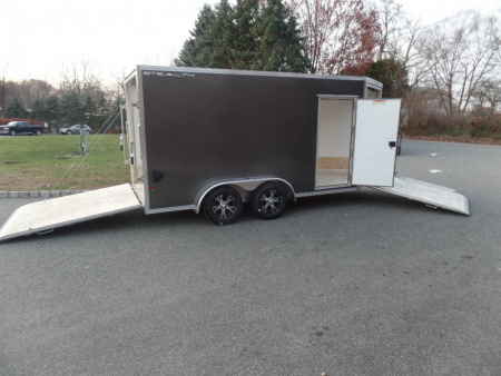New EXAMPLE  / 2 Place Inline Aluminum Snowmobile Trailer with Galvanized axles., call to order one.