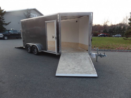 New EXAMPLE  / 2 Place Inline Aluminum Snowmobile Trailer with Galvanized axles., call to order one.