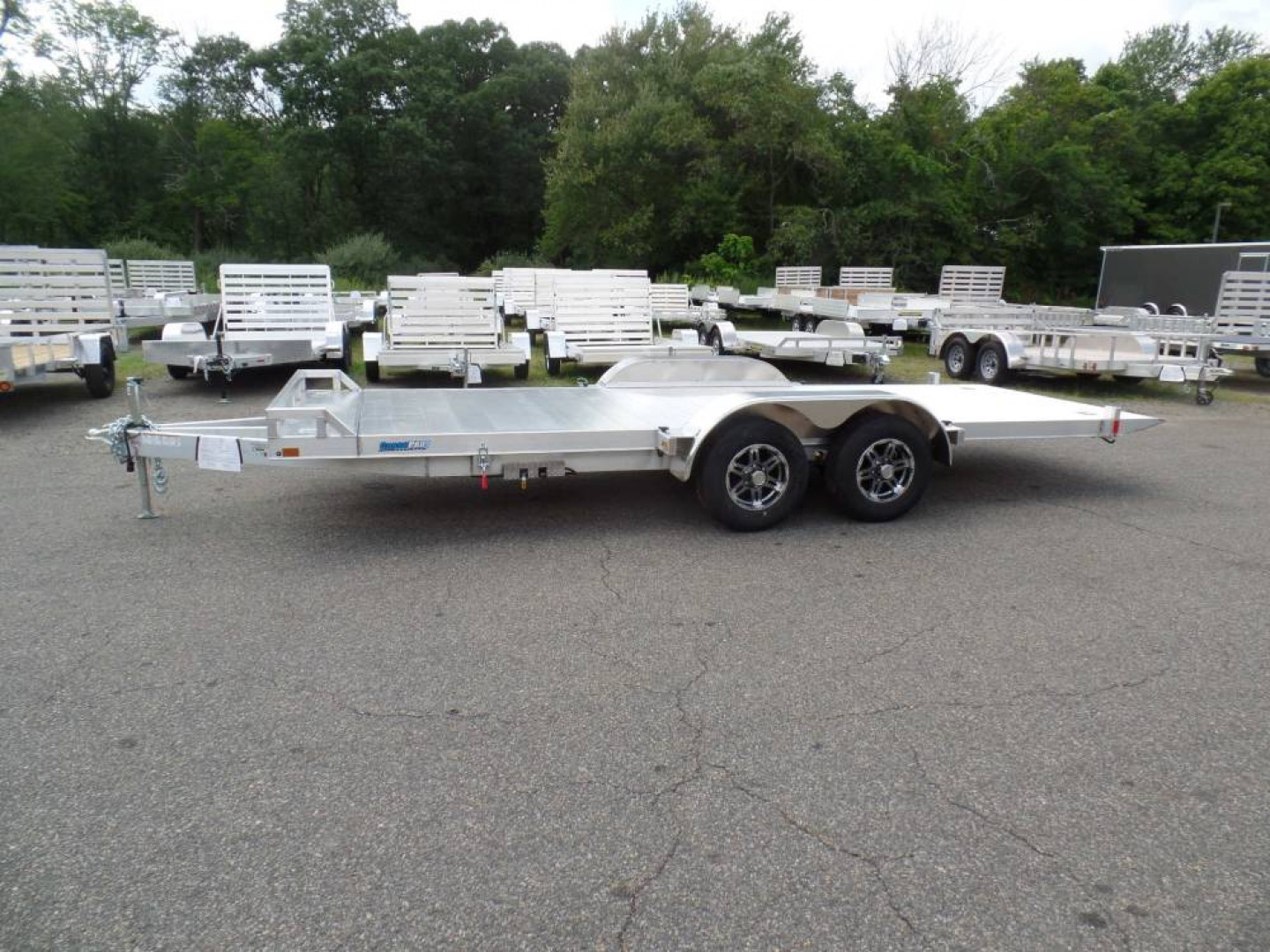 New EXAMPLE / ALCOM Cargo Pro ALUMINUM TILT LOAD CAR TRAILER, 9,990 lb. GVWR, 1,895 lbs. empty weight, our ID # 015533 Sale $13,500