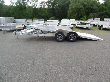 New EXAMPLE / ALCOM Cargo Pro ALUMINUM TILT LOAD CAR TRAILER, 9,990 lb. GVWR, 1,895 lbs. empty weight, our ID # 015533 Sale $13,500