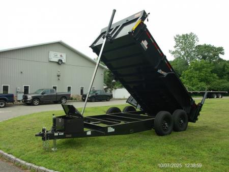 New FORCE BRAND DUMP TRAILER ( by US Cargo ) 7X14 with 14,000 lb. GVWR, Telescopic Cylinder, High Dump Angle, Ramps, Tarp, ID#074170 $9,995