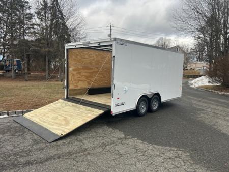 New EXAMPLE / HAUL ABOUT 7X12 TANDEM Axle Cargo Trailer, 7,000 lb. GVWR, Reverse Wedge Ramp ( no flap easy loading ) extended tongue, ID#016299