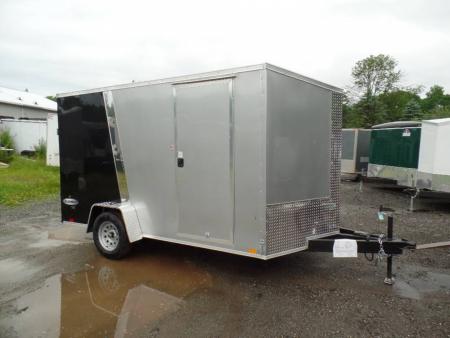 New EXAMPLE / Haul About Brand 7X16 with 6'6  interior height, 7,000 lb. GVWR, Black with Black Trim and Alum Rims.