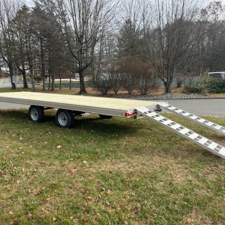 New NITRO Brand, 8'X22' QUAD / Side X Side Trailer, deck over the wheels. ID# 009946