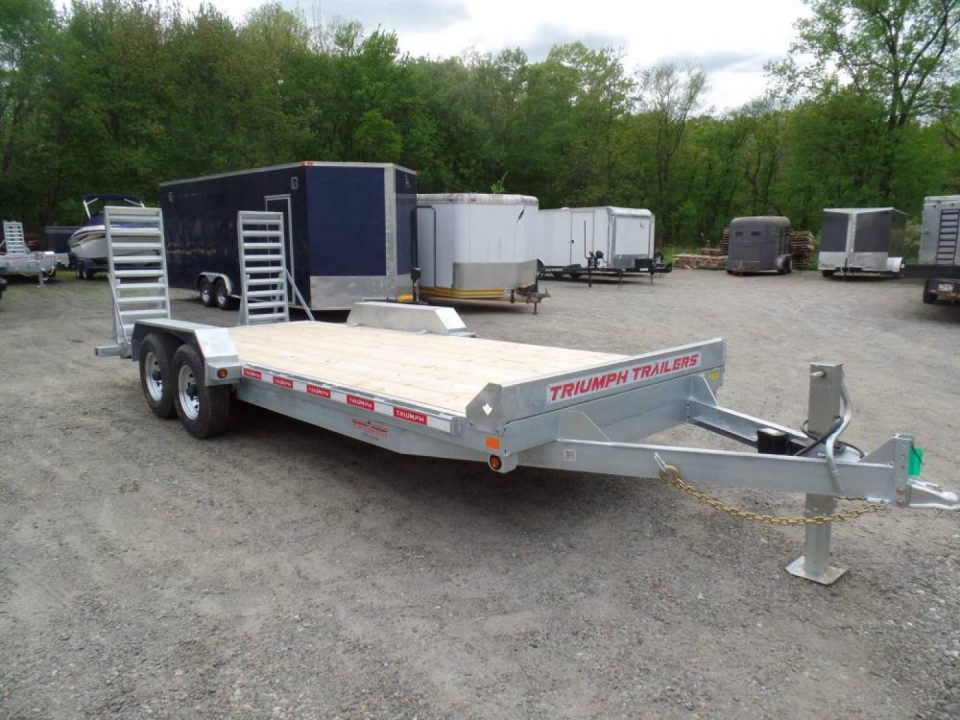 New Triumph Brand, Equipment Trailer, 8.5X24 deck size. 14,000 lb. GVWR., Galvanized Frame  No Rust.  4,100 lbs. Empty weight. # 009096