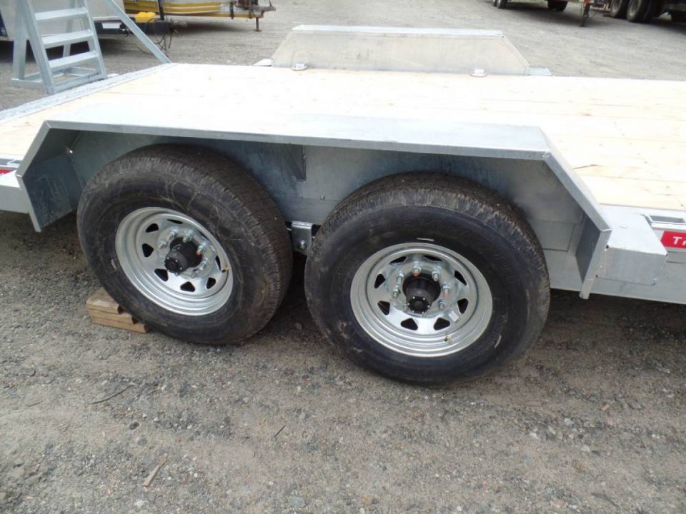 New Triumph Brand, Equipment Trailer, 8.5X24 deck size. 14,000 lb. GVWR., Galvanized Frame  No Rust.  4,100 lbs. Empty weight. # 009096