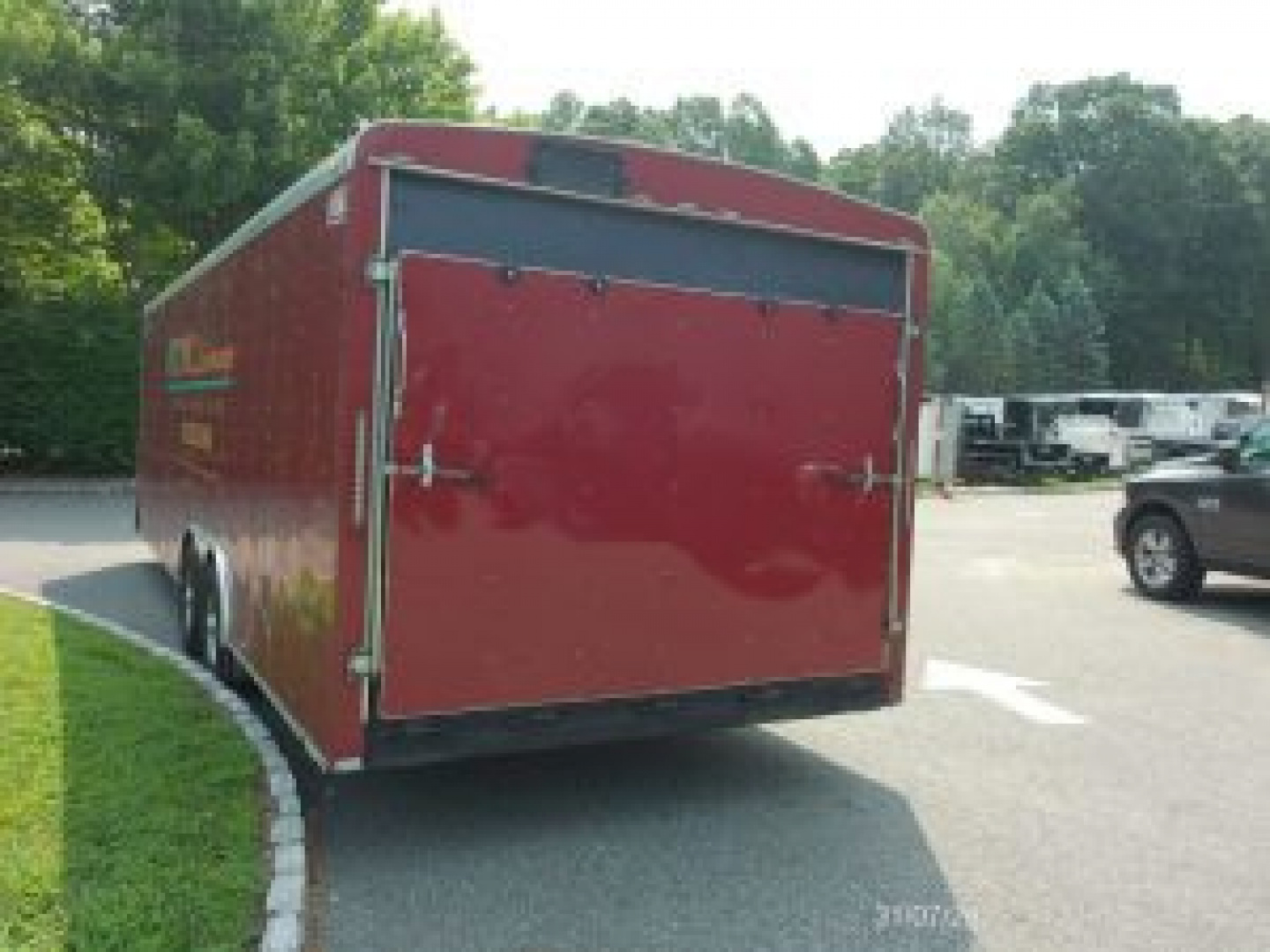 Used RENTAL UNIT / USED 8.5X24 Heavy Duty Enclosed Landscape Trailer, 9,990 lb. GVWR, just serviced. Ready to go to work. ID#068805 SALE $8,795.00/ $7,777.00