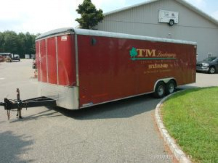Used RENTAL UNIT / USED 8.5X24 Heavy Duty Enclosed Landscape Trailer, 9,990 lb. GVWR, just serviced. Ready to go to work. ID#068805 SALE $8,795.00/ $7,777.00