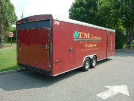Used RENTAL UNIT / USED 8.5X24 Heavy Duty Enclosed Landscape Trailer, 9,990 lb. GVWR, just serviced. Ready to go to work. ID#068805 SALE $8,795.00/ $7,777.00