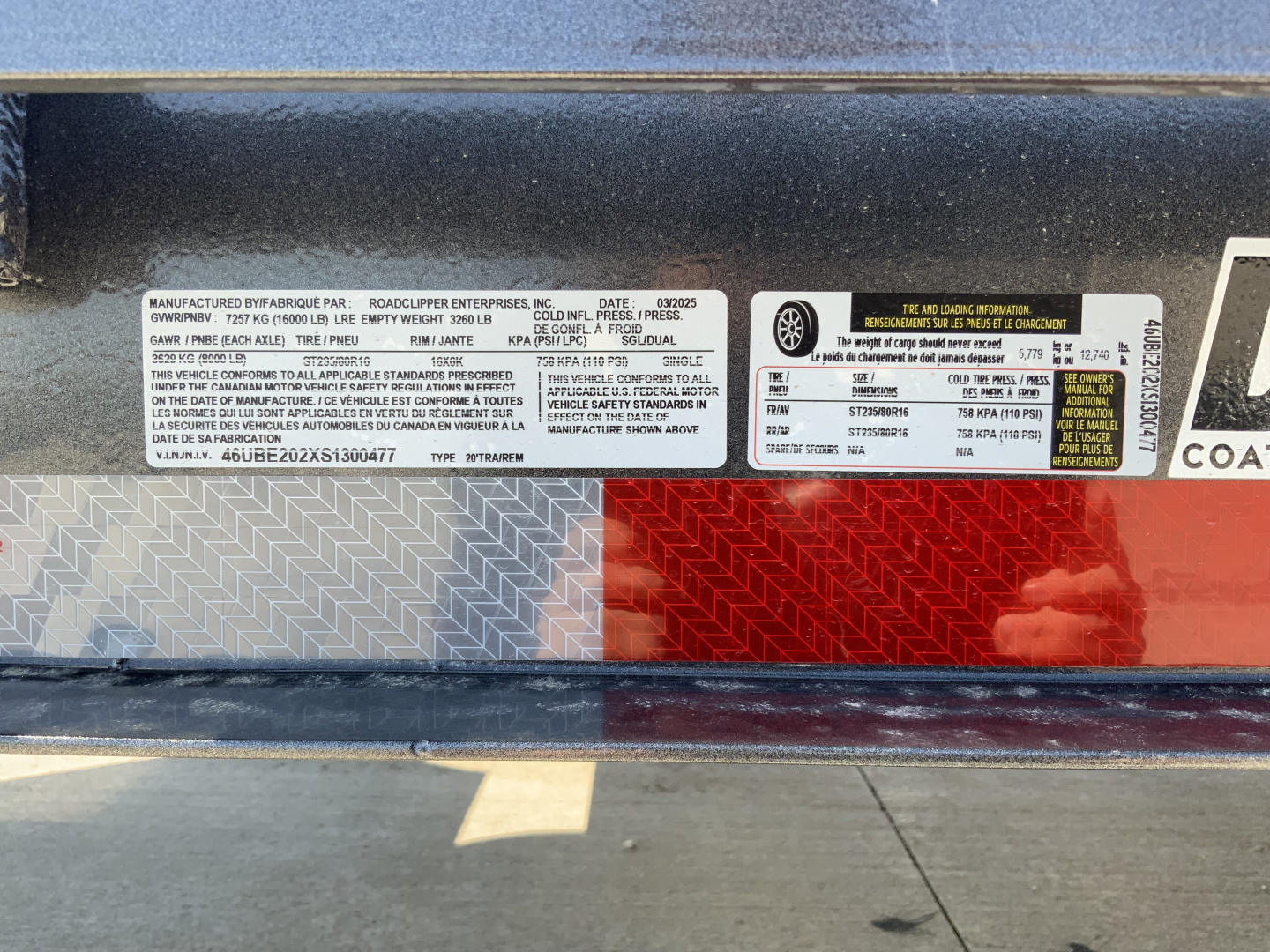 New 2025 Baseline HEQ 208 20 X 82 Equipment Trailer