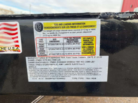 New 2026 East Texas Trailers 83X18 CAR HAULER 7K Car Hauler