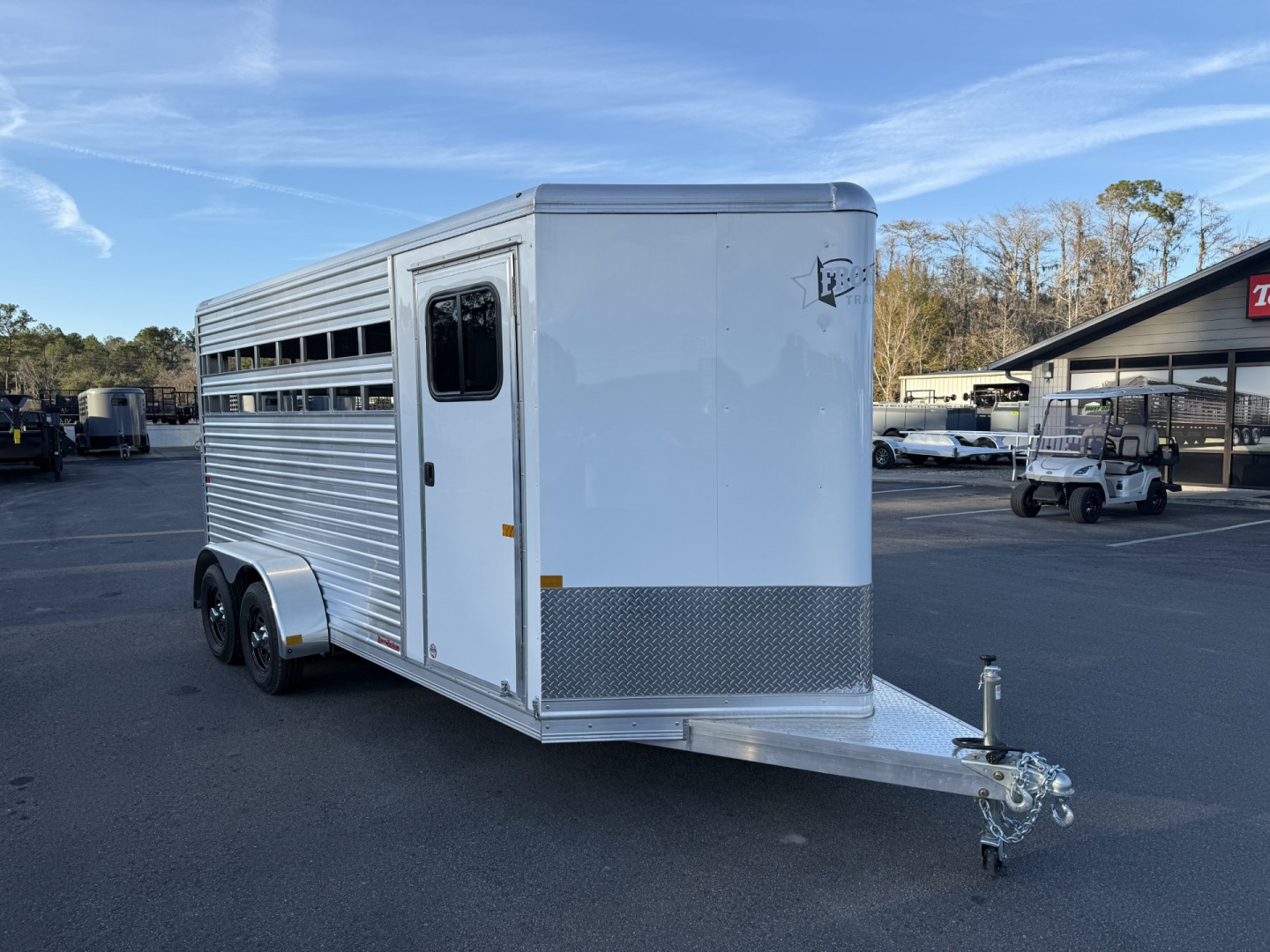 New COLT3HBPLITEWD FRONTIER COLT 3 HORSE 6'8" X 15' ALUMINUM BUMPER PULL HORSE TRAILER W/ SPARE TIRE