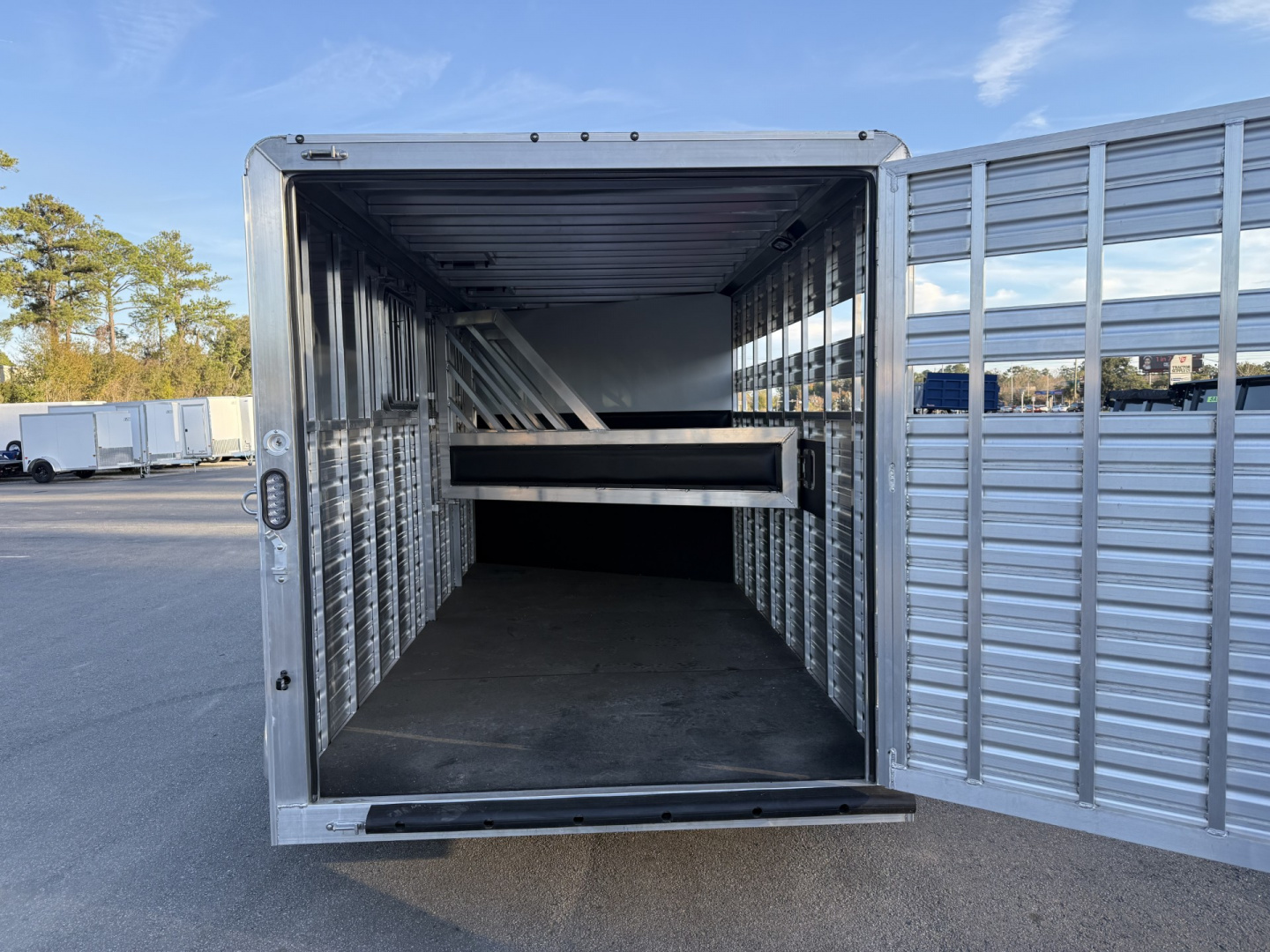 New COLT3HBPLITEWD FRONTIER COLT 3 HORSE 6'8" X 15' ALUMINUM BUMPER PULL HORSE TRAILER W/ SPARE TIRE