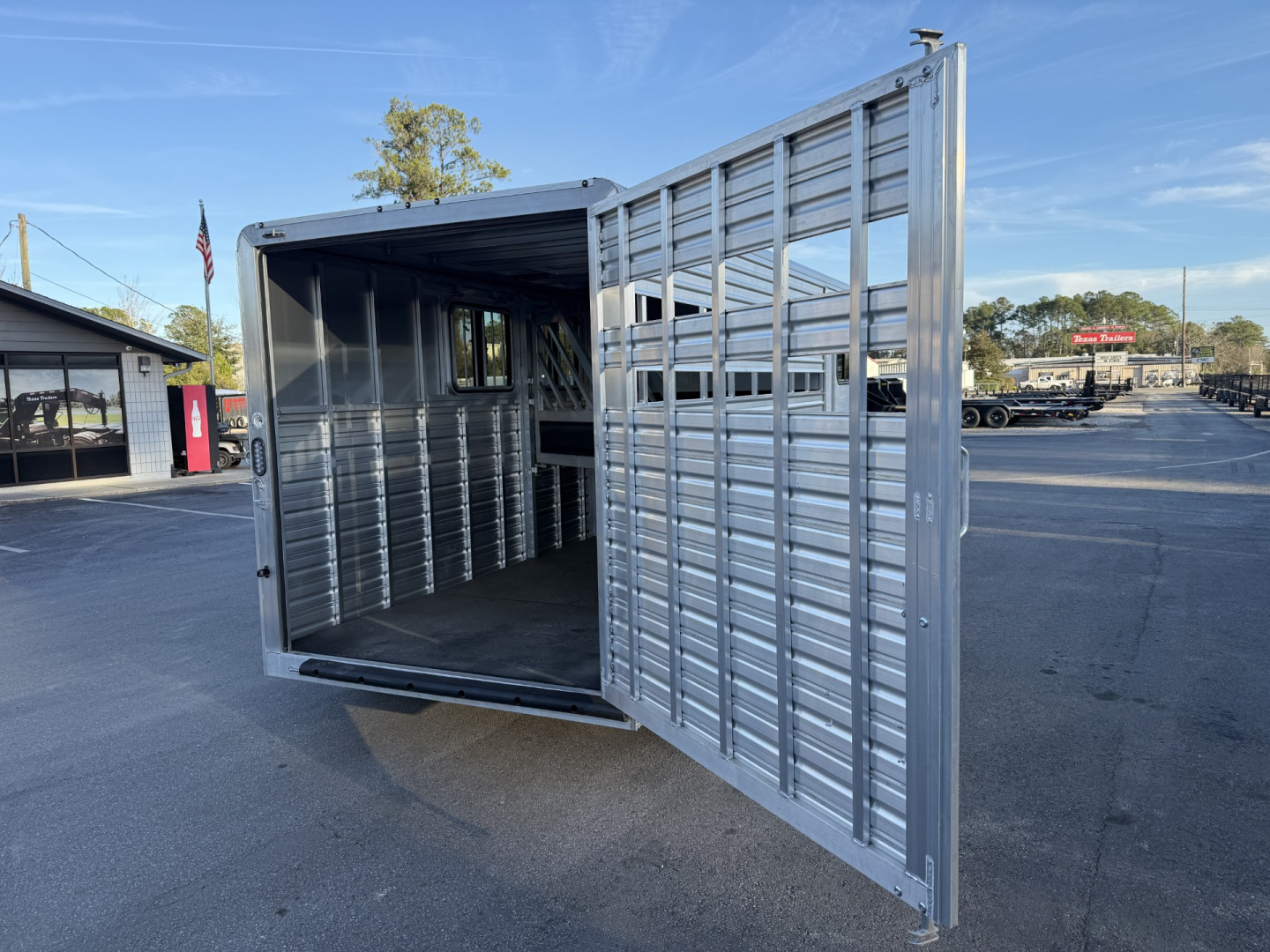 New COLT3HBPLITEWD FRONTIER COLT 3 HORSE 6'8" X 15' ALUMINUM BUMPER PULL HORSE TRAILER W/ SPARE TIRE