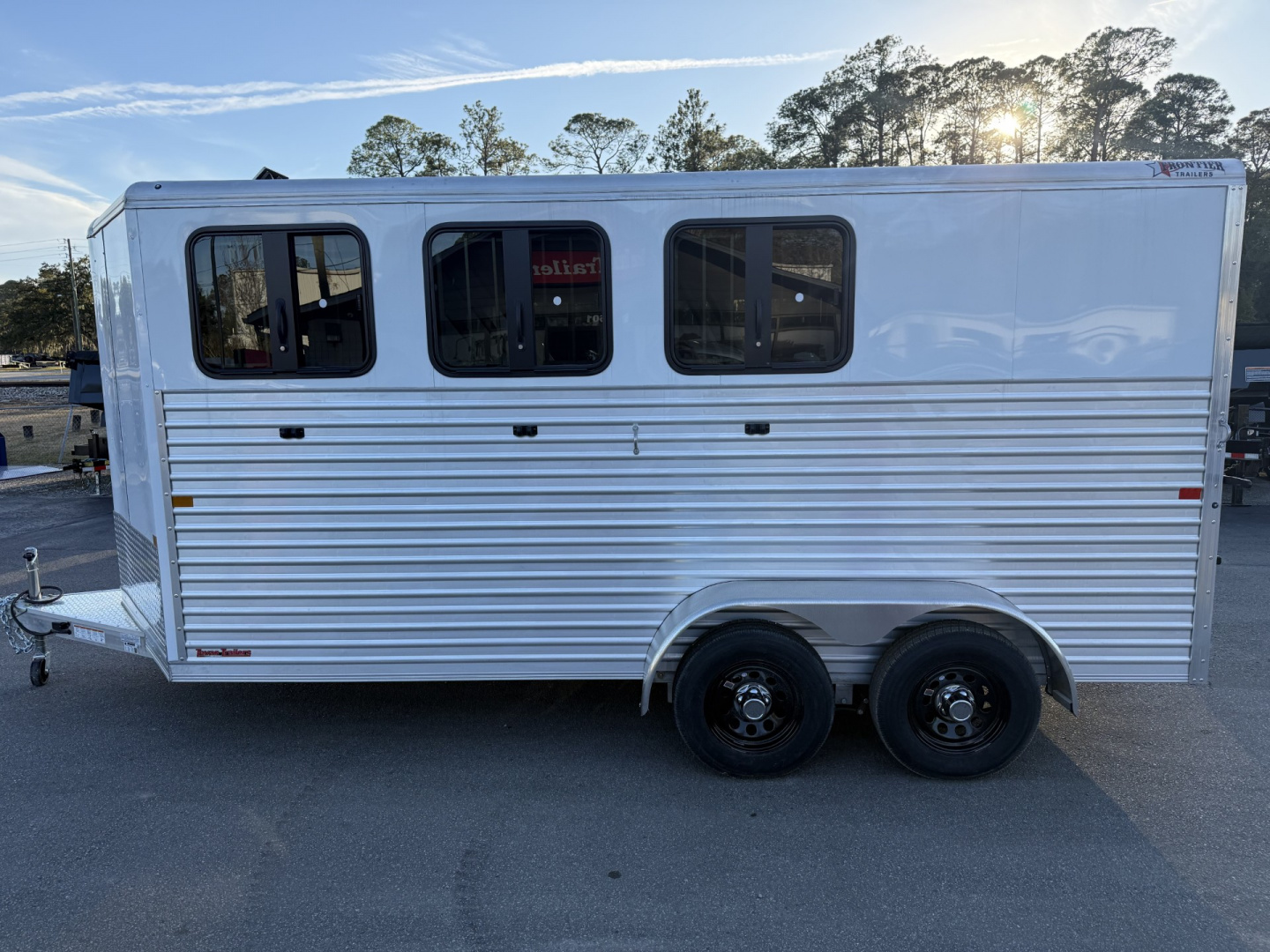 New COLT3HBPLITEWD FRONTIER COLT 3 HORSE 6'8" X 15' ALUMINUM BUMPER PULL HORSE TRAILER W/ SPARE TIRE