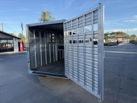 New COLT3HBPLITEWD FRONTIER COLT 3 HORSE 6'8" X 15' ALUMINUM BUMPER PULL HORSE TRAILER W/ SPARE TIRE