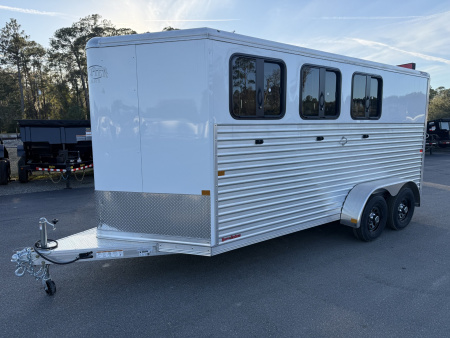New COLT3HBPLITEWD FRONTIER COLT 3 HORSE 6'8" X 15' ALUMINUM BUMPER PULL HORSE TRAILER W/ SPARE TIRE