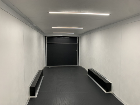 New 2026 SPARTAN 8.5X28 + 2ft V nose/ 7' Int Height / .080 Polycore/Blackout Package/Finished Interior/ Cabinets -9990gvw