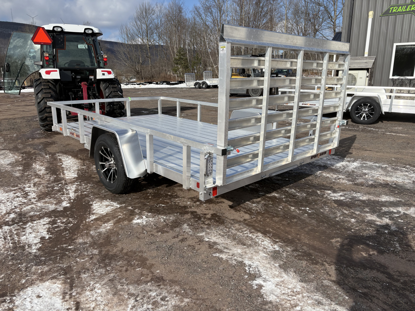 New 2026 SPORT HAVEN 7x12 Aluminum Utility Trailer with Mag Wheels