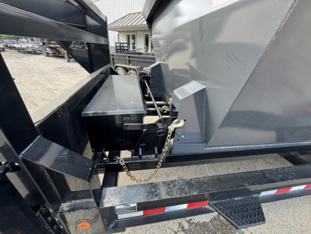 New 2026 Ironbull 7x16' Rolloff Dump Trailer Combo 14000# GVW * INCLUDES (1) 16' BIN 4' SIDES (16 YARDS) * DUAL BATTERIES * DUAL TOOLBOXES * 5x20 SCISSOR HOIST * DUAL 12K JACKS * 10" I-BEAM FRAME * 22K WINCH WITH ROLLER