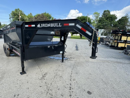 New 2026 Ironbull 7x16' Rolloff Dump Trailer Combo 14000# GVW * INCLUDES (1) 16' BIN 4' SIDES (16 YARDS) * DUAL BATTERIES * DUAL TOOLBOXES * 5x20 SCISSOR HOIST * DUAL 12K JACKS * 10" I-BEAM FRAME * 22K WINCH WITH ROLLER