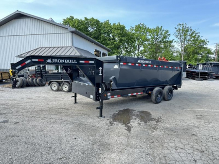 New 2026 Ironbull 7x16' Rolloff Dump Trailer Combo 14000# GVW * INCLUDES (1) 16' BIN 4' SIDES (16 YARDS) * DUAL BATTERIES * DUAL TOOLBOXES * 5x20 SCISSOR HOIST * DUAL 12K JACKS * 10" I-BEAM FRAME * 22K WINCH WITH ROLLER