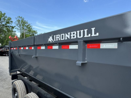New 2026 Ironbull 7x16' Rolloff Dump Trailer Combo 14000# GVW * INCLUDES (1) 16' BIN 4' SIDES (16 YARDS) * DUAL BATTERIES * DUAL TOOLBOXES * 5x20 SCISSOR HOIST * DUAL 12K JACKS * 10" I-BEAM FRAME * 22K WINCH WITH ROLLER
