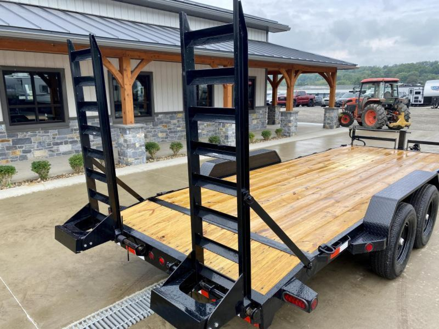 New NEW Ironbull 7x20' Equipment Trailer 14000# GVW * KNIFEEDGE RAMP W/ ADJUSTABLE SUPPORT * REMOVABLE FENDERS * 16" O.C. STRUCTURAL CHANNEL C/M * RUBRAIL/STAKE POCKETS/PIPE SPOOLS/D-RINGS * ADJUSTABLE CAST COUPLER * 12K JACK