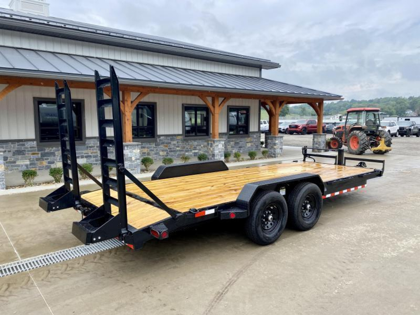 New NEW Ironbull 7x20' Equipment Trailer 14000# GVW * KNIFEEDGE RAMP W/ ADJUSTABLE SUPPORT * REMOVABLE FENDERS * 16" O.C. STRUCTURAL CHANNEL C/M * RUBRAIL/STAKE POCKETS/PIPE SPOOLS/D-RINGS * ADJUSTABLE CAST COUPLER * 12K JACK