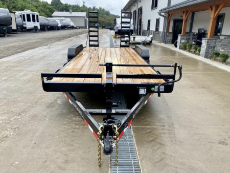 New NEW Ironbull 7x20' Equipment Trailer 14000# GVW * KNIFEEDGE RAMP W/ ADJUSTABLE SUPPORT * REMOVABLE FENDERS * 16" O.C. STRUCTURAL CHANNEL C/M * RUBRAIL/STAKE POCKETS/PIPE SPOOLS/D-RINGS * ADJUSTABLE CAST COUPLER * 12K JACK
