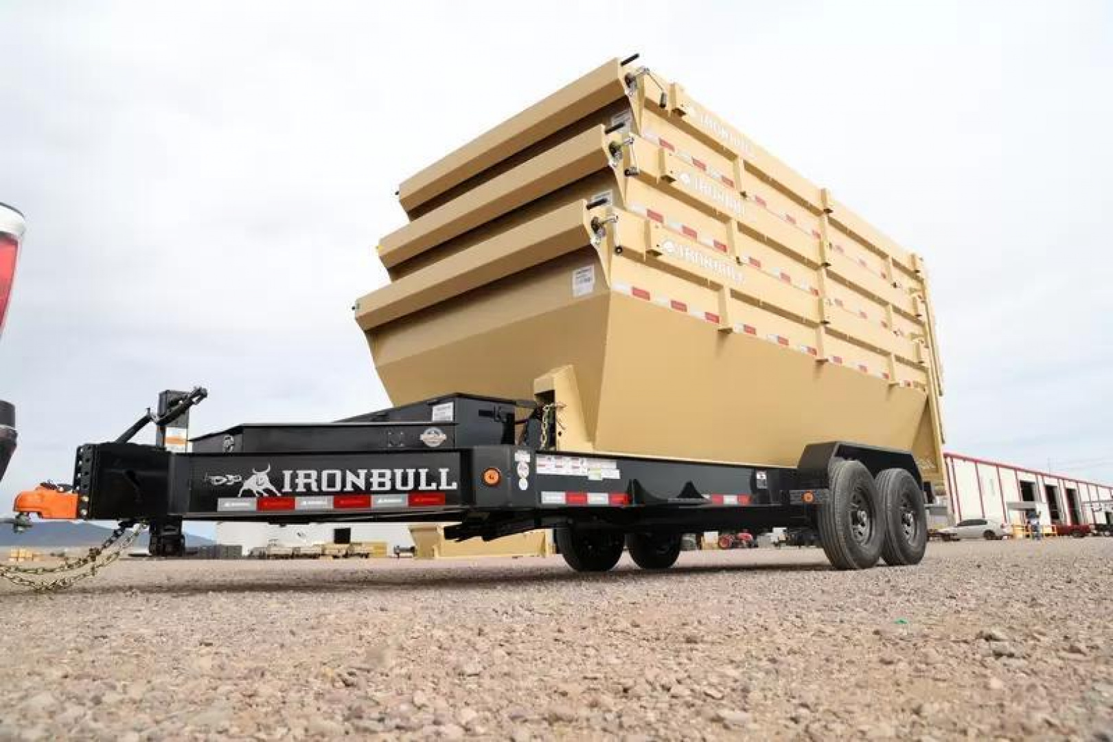 New 2026 Ironbull 7x16' Rolloff Dump Trailer 14000# GVW * INCLUDES (1) 16' BIN 4' SIDES (16 YARDS) * DUAL BATTERIES * 5x20 SCISSOR HOIST * 10" I-BEAM FRAME * 20K WINCH WITH ROLLER