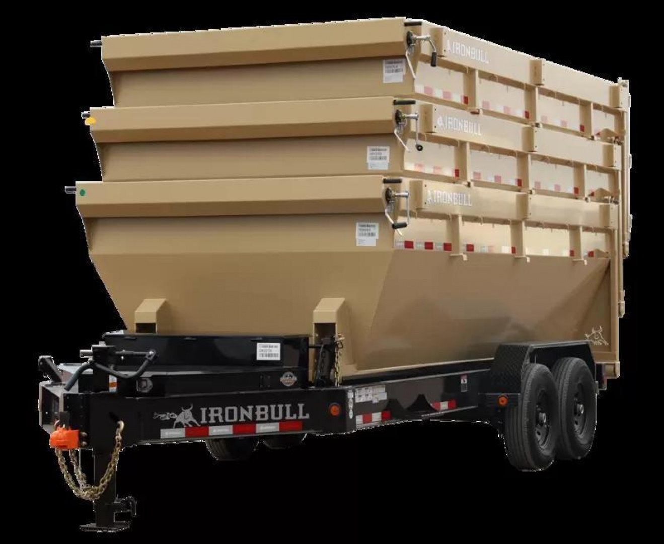 New 2026 Ironbull 7x16' Rolloff Dump Trailer 14000# GVW * INCLUDES (1) 16' BIN 4' SIDES (16 YARDS) * DUAL BATTERIES * 5x20 SCISSOR HOIST * 10" I-BEAM FRAME * 20K WINCH WITH ROLLER