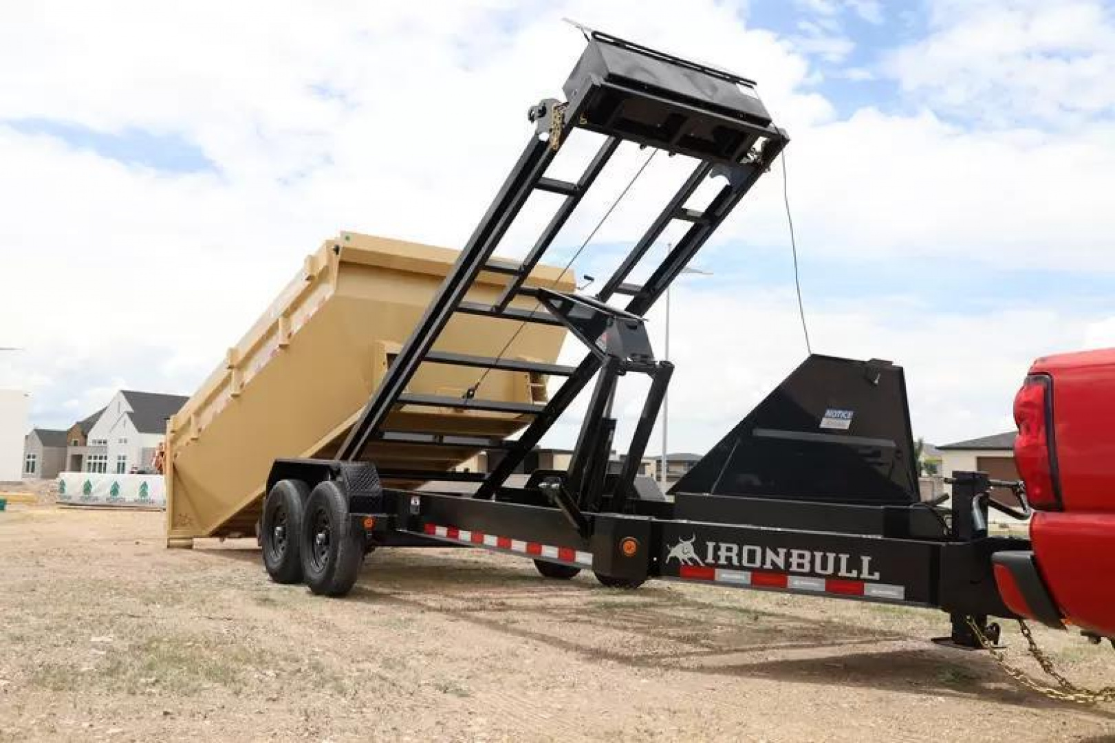 New 2026 Ironbull 7x16' Rolloff Dump Trailer 14000# GVW * INCLUDES (1) 16' BIN 4' SIDES (16 YARDS) * DUAL BATTERIES * 5x20 SCISSOR HOIST * 10" I-BEAM FRAME * 20K WINCH WITH ROLLER
