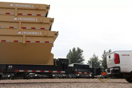 New 2026 Ironbull 7x16' Rolloff Dump Trailer 14000# GVW * INCLUDES (1) 16' BIN 4' SIDES (16 YARDS) * DUAL BATTERIES * 5x20 SCISSOR HOIST * 10" I-BEAM FRAME * 20K WINCH WITH ROLLER