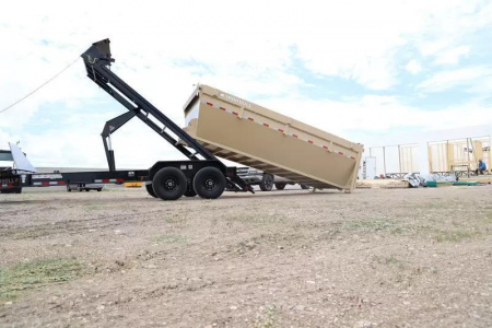 New 2026 Ironbull 7x16' Rolloff Dump Trailer 14000# GVW * INCLUDES (1) 16' BIN 4' SIDES (16 YARDS) * DUAL BATTERIES * 5x20 SCISSOR HOIST * 10" I-BEAM FRAME * 20K WINCH WITH ROLLER
