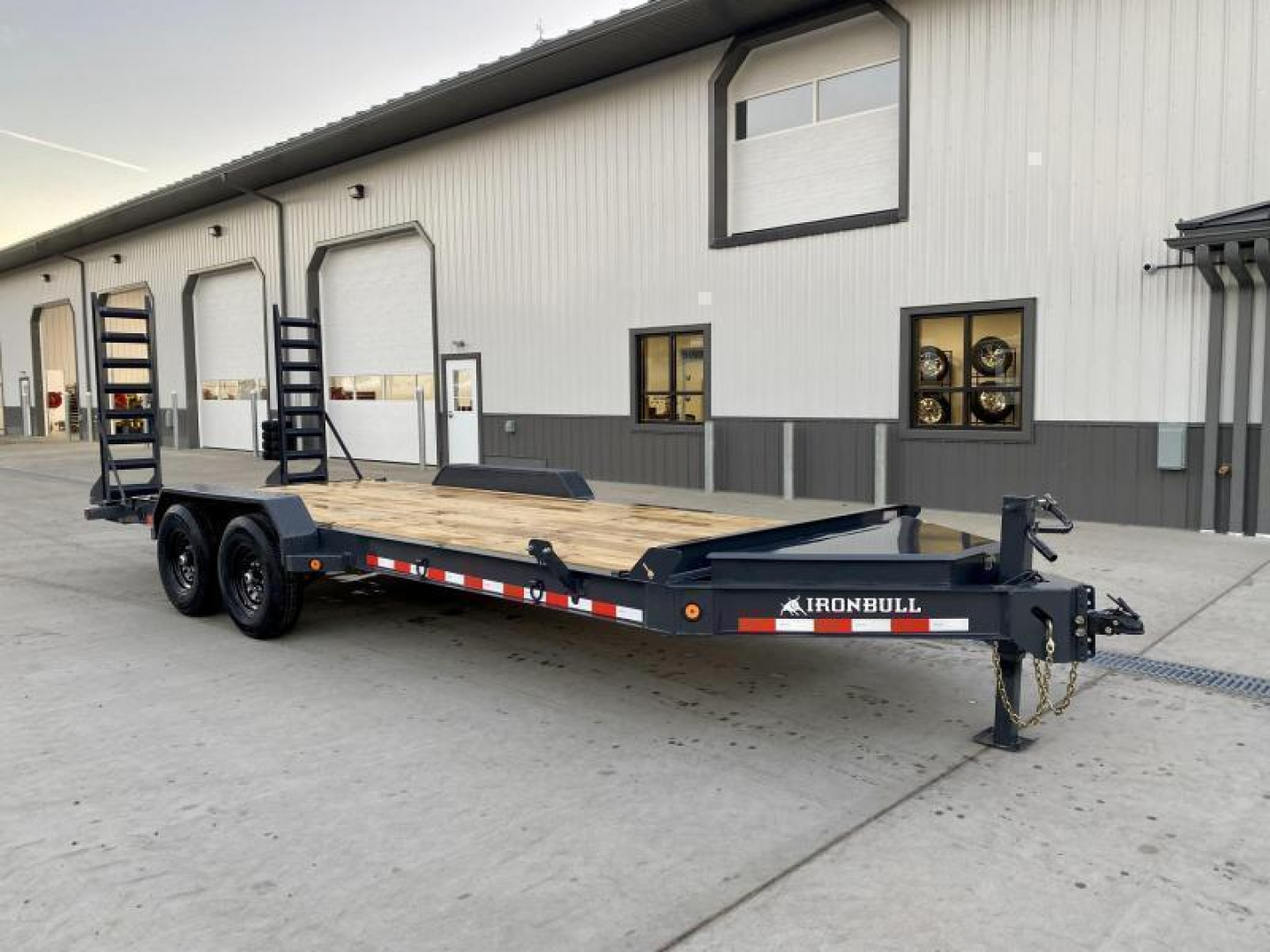 New 2025 Iron Bull 7x22' Equipment Trailer 14000# GVW * 8" I-BEAM FRAME * OVERSIZE TOOLBOX * LONGER 6' RAMPS * HD COUPLER * REMOVABLE FENDERS * 12K JACK * CHARCOAL POWDER COAT