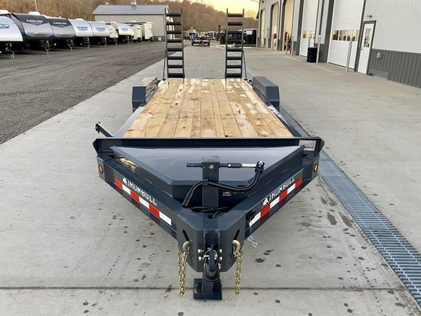 New 2025 Iron Bull 7x22' Equipment Trailer 14000# GVW * 8" I-BEAM FRAME * OVERSIZE TOOLBOX * LONGER 6' RAMPS * HD COUPLER * REMOVABLE FENDERS * 12K JACK * CHARCOAL POWDER COAT