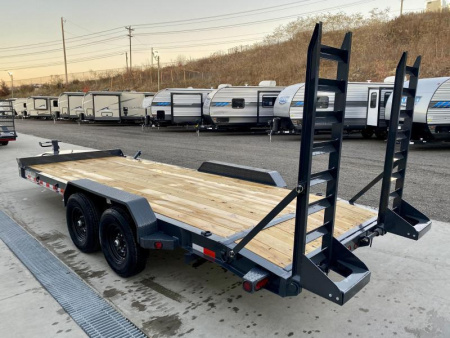New 2025 Iron Bull 7x22' Equipment Trailer 14000# GVW * 8" I-BEAM FRAME * OVERSIZE TOOLBOX * LONGER 6' RAMPS * HD COUPLER * REMOVABLE FENDERS * 12K JACK * CHARCOAL POWDER COAT